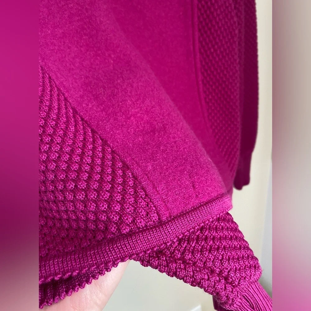 SOLD Vintage Geiger Wool Knit Cardigan Puffy Shoulder Alpine Folk Jacket M - Picture 13 of 13